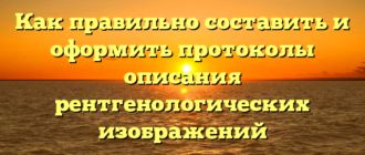 Как правильно составить и оформить протоколы описания рентгенологических изображений