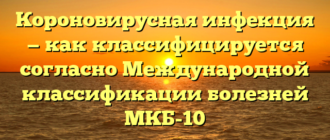 Короновирусная инфекция — как классифицируется согласно Международной классификации болезней МКБ-10