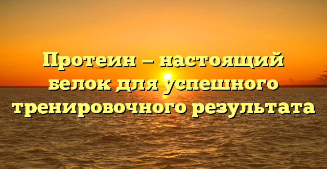 Протеин — настоящий белок для успешного тренировочного результата