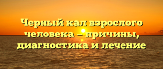 Черный кал взрослого человека — причины, диагностика и лечение