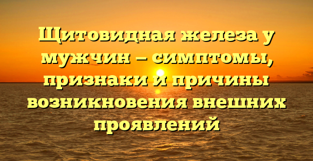 Щитовидная железа у мужчин — симптомы, признаки и причины возникновения внешних проявлений