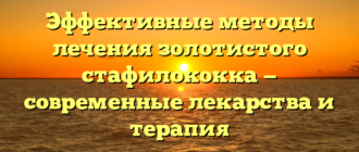 Эффективные методы лечения золотистого стафилококка — современные лекарства и терапия