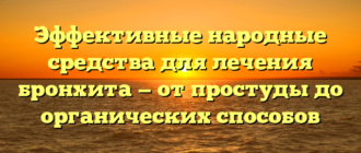 Эффективные народные средства для лечения бронхита — от простуды до органических способов